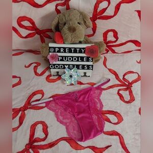 💞 VS Very Sexy Micro Lace Shine Strap Cheekini/String Bikini Panty Panty 💞